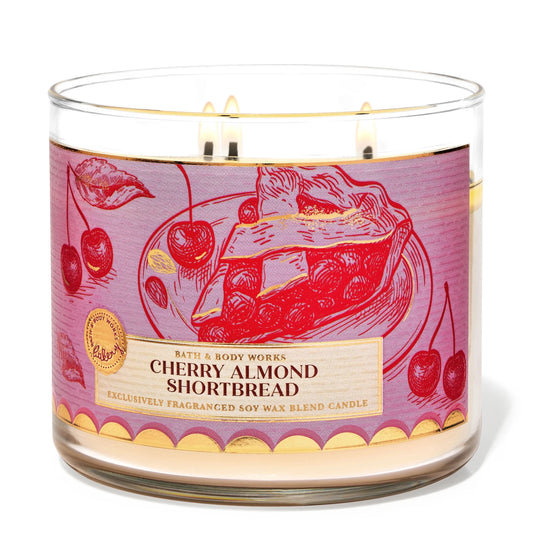 Cherry Almond Shortbread 3 Wick Candle | Vela aromática de 3 mechas - 411 gr