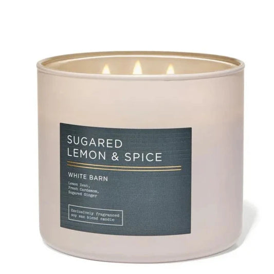 Sugared Lemon & Spice 3 Wick Candle | Vela aromática de 3 mechas - 411 gr