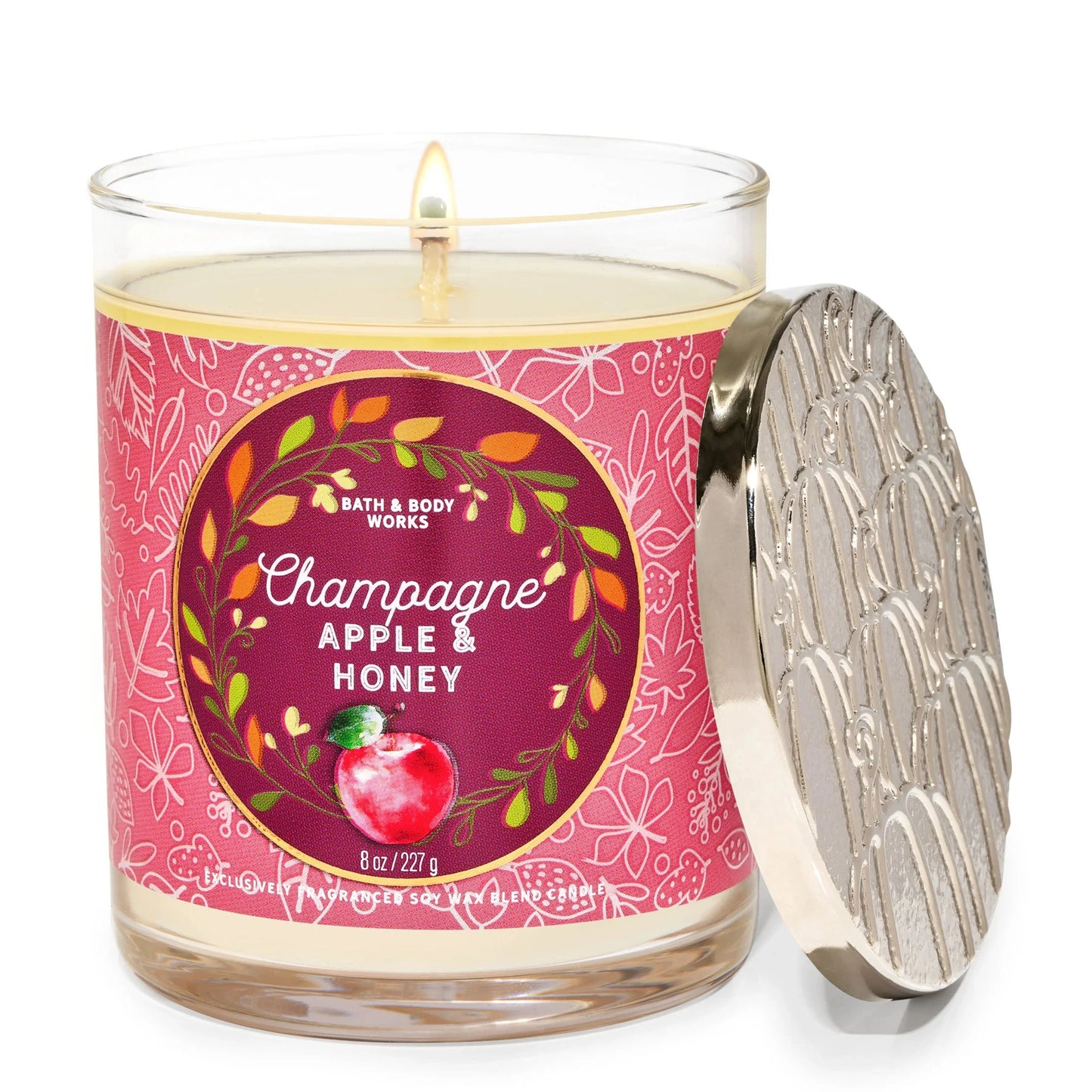 Champagne Apple & Honey 1 Wick Candle | Vela aromática de 1 mecha - 227 gr