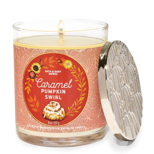 Caramel Pumpkin Swirl 1 Wick Candle | Vela aromática de 1 mecha - 227 gr