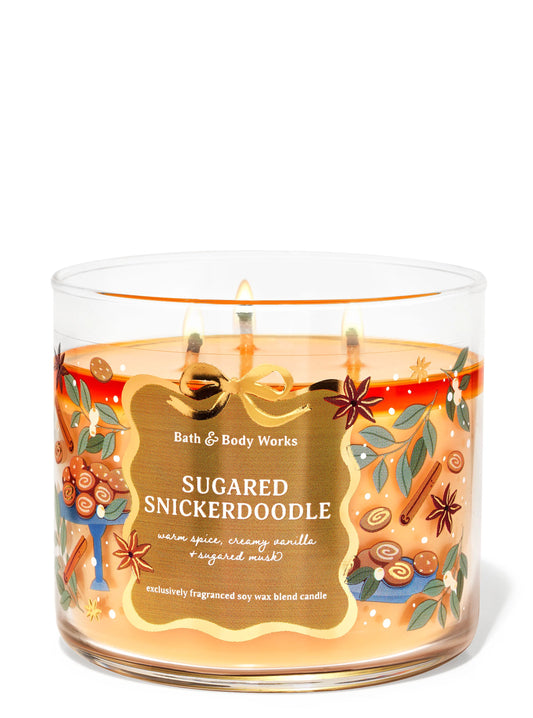 Sugar Snicker Doodle 3 Wick Candle | Vela aromática de 3 mechas - 411 gr