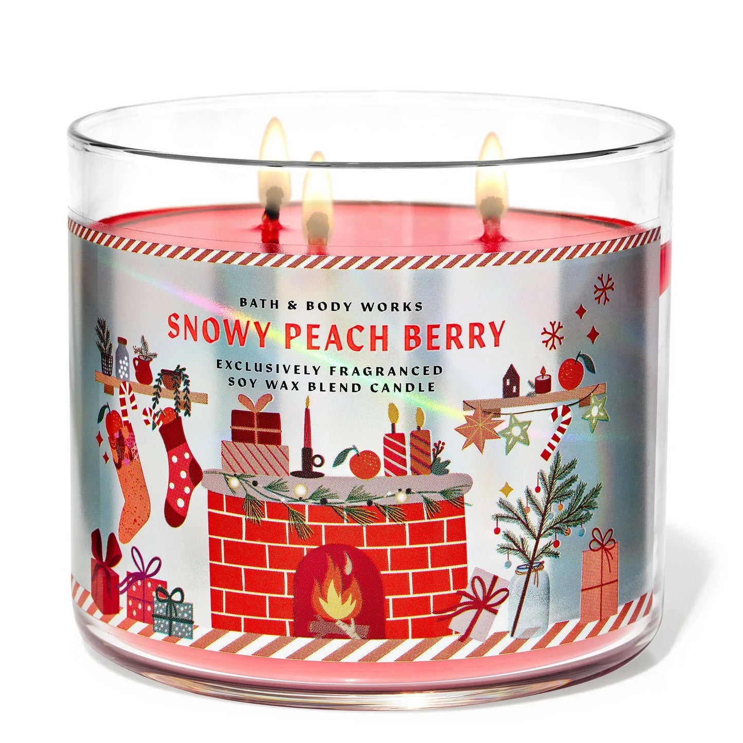 Snowy Peach Berry | Vela aromática de 3 mechas - 411 gr