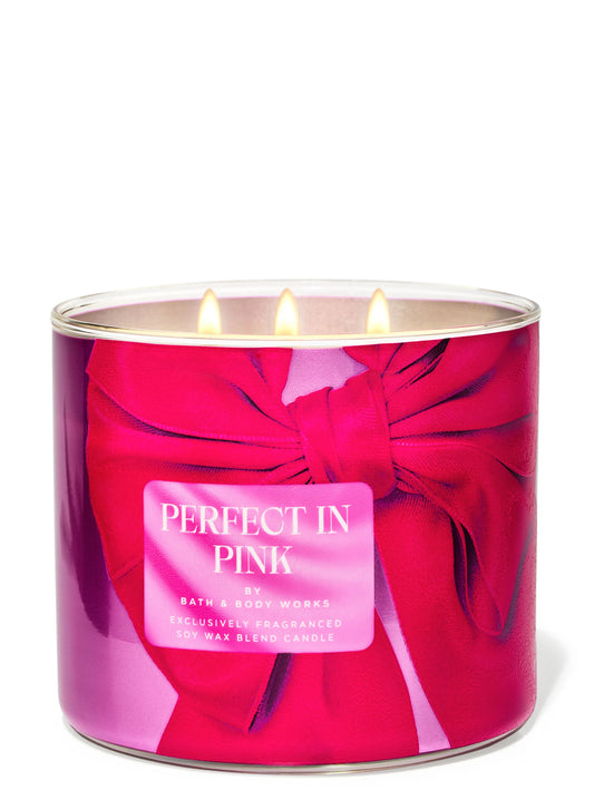 Perfect In Pink 3 Wick Candle | Vela aromática de 3 mechas - 411 gr