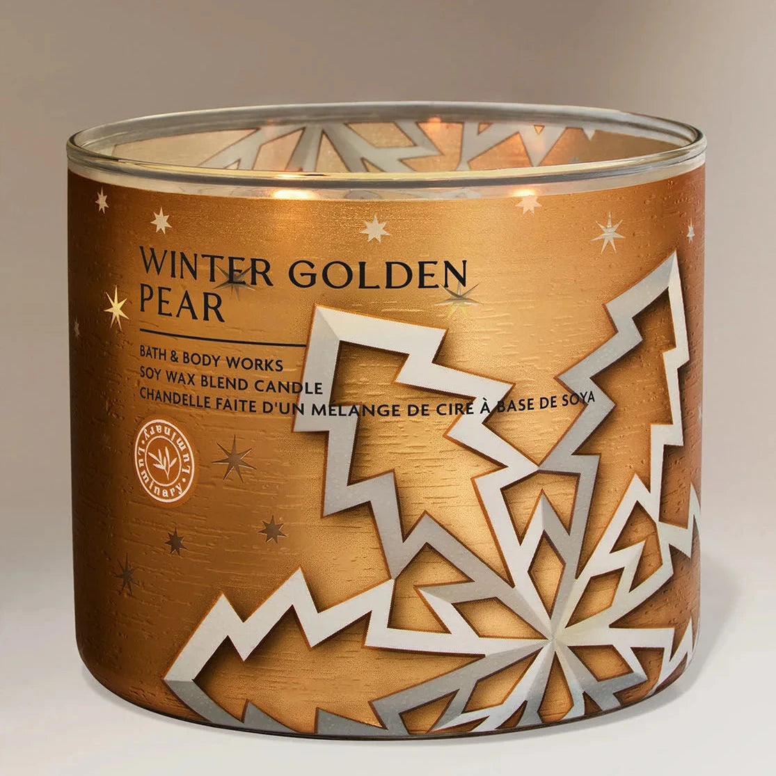 Winter Golden Pear | Vela aromática de 3 mechas - 411 gr