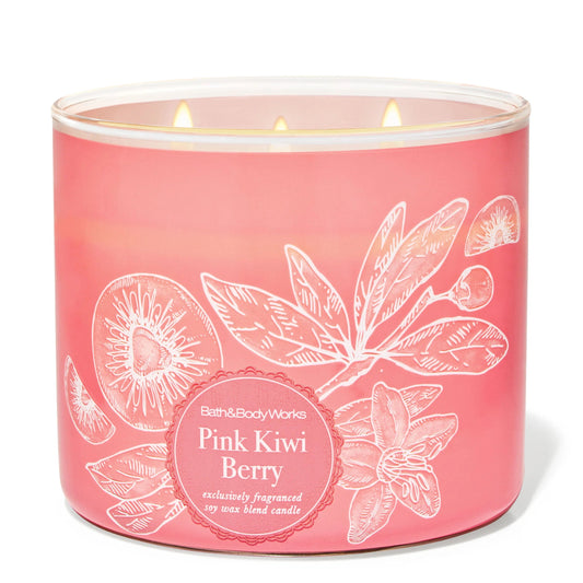 Pink Kiwi Berry 3 Wick Candle | Vela aromática de 3 mechas - 411 g