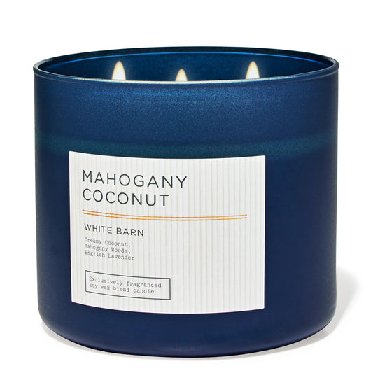 Mahogany Coconut 3 Wick Candle | Vela aromática de 3 mechas - 411 g