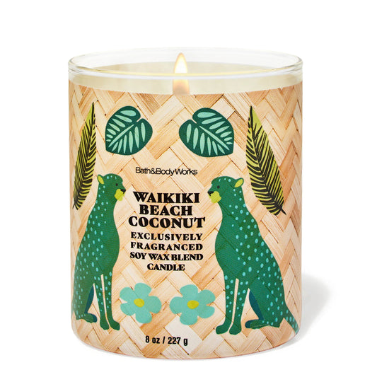 Waikiki Beach Coconut 1 wick Candle | Vela aromática de 1 mecha | 227 gr