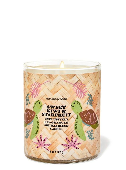 Sweet Kiwi Starfruit 1 wick Candle | Vela aromática de 1 mecha | 227 gr
