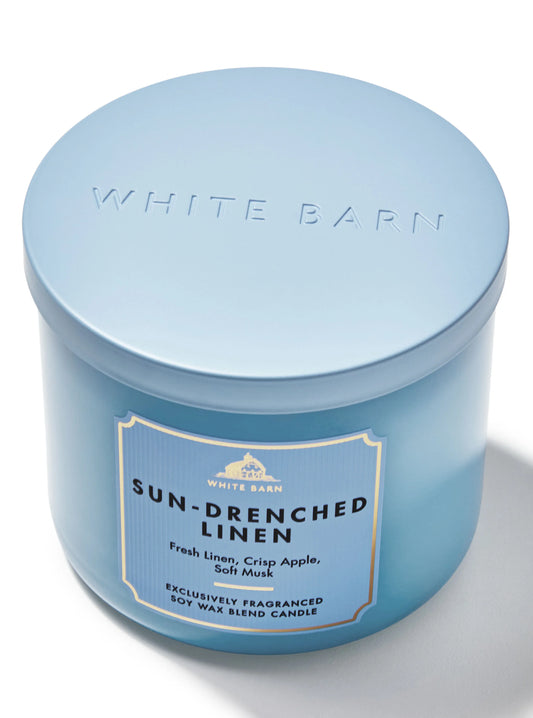 Sun Drenched Linen 3 Wick Candle | Vela aromática de 3 mechas - 411 g