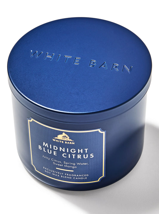 Midnight Blue Citrus 3 Wick Candle | Vela aromática de 3 mechas - 411 gr