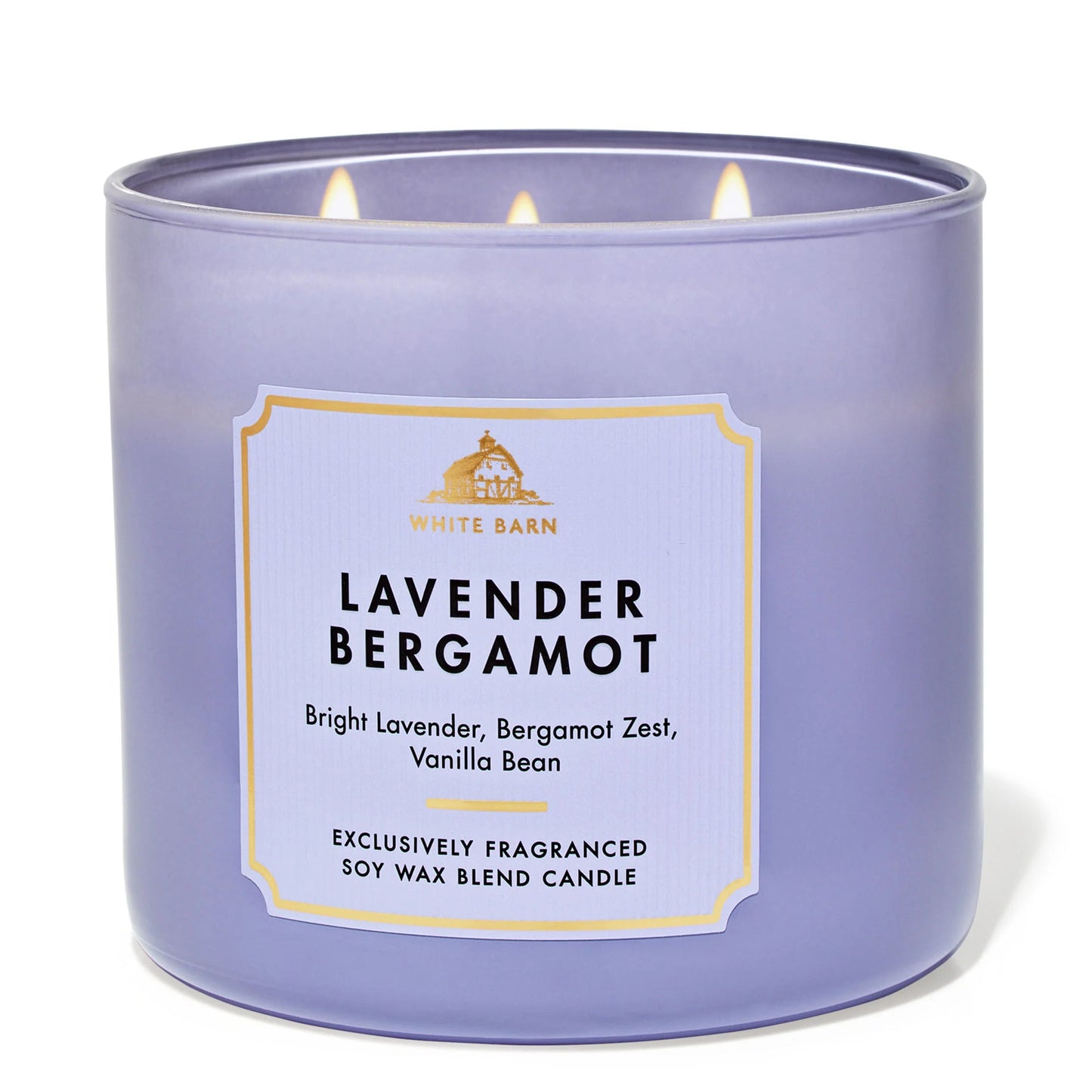 Lavender Bergamot 3 Wick Candle | Vela aromática de 3 mechas - 411 gr