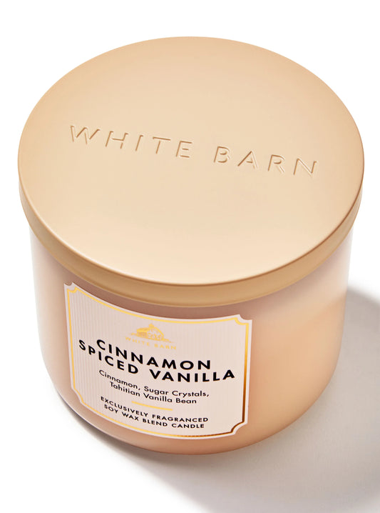 Cinnamon Spiced Vanilla 3 Wick Candle | Vela aromática de 3 mechas - 411 gr