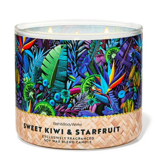 Sweet Kiwi & Starfruit 3 Wick Candle | Vela aromática de 3 mechas - 411 gr