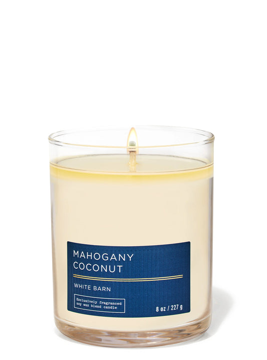 Mahogany Coconut 1 wick Candle | Vela aromática de 1 mecha | 227 gr