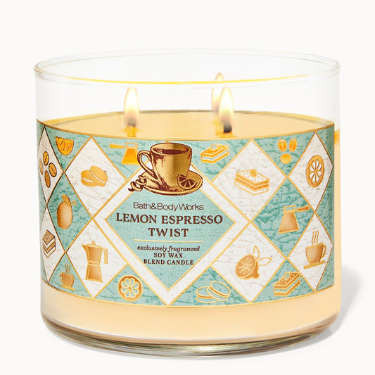 Lemon Espresso Twist 3 Wick Candle | Vela aromática de 3 mechas - 411 g