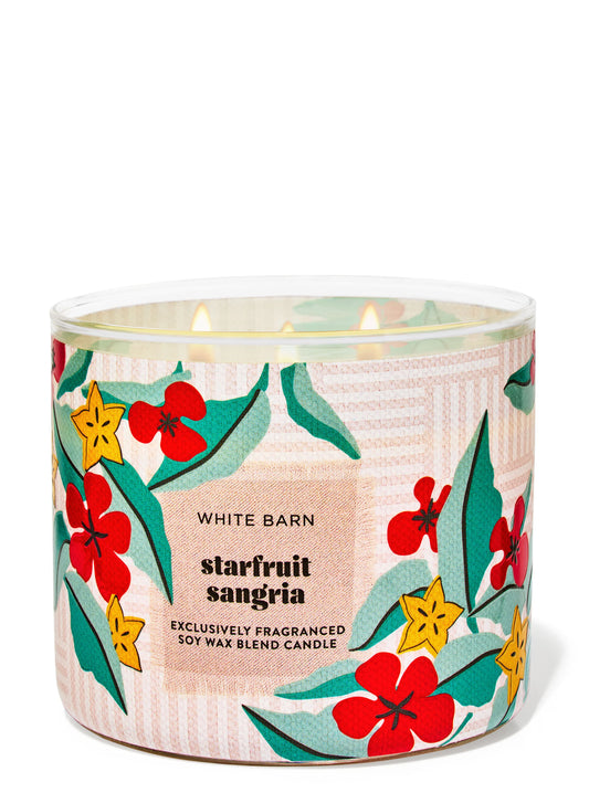 Starfruit Sangria 3 Wick Candle | Vela aromática de 3 mechas - 411 g
