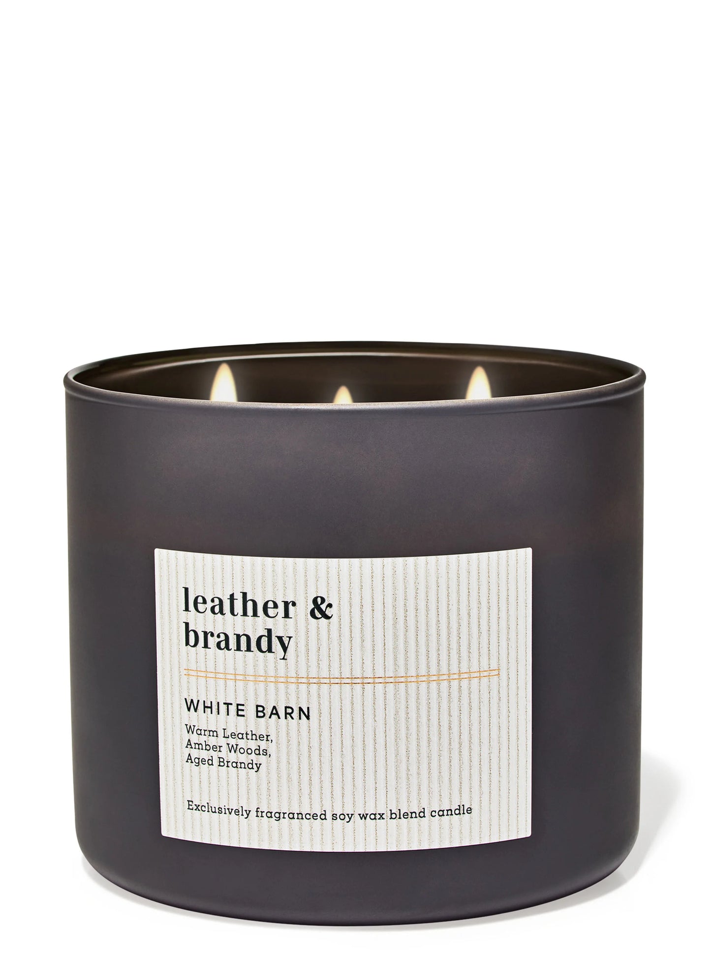 Leather & Brandy Crema 3 Wick Candle | Vela aromática de 3 mechas - 411 gr