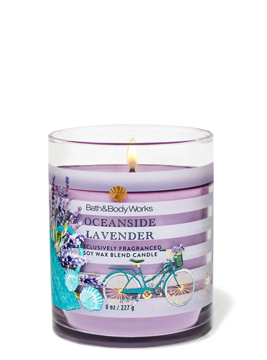 Oceanside Lavender 1 wick Candle | Vela aromática de 1 mecha | 227 gr