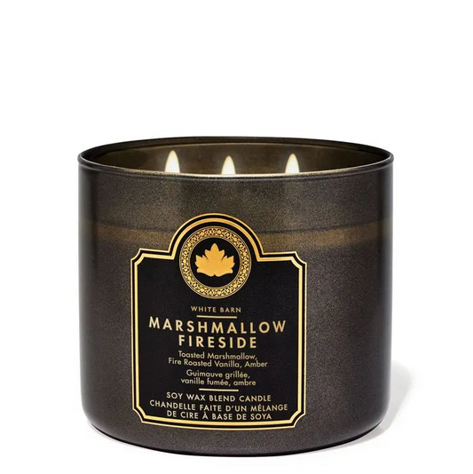 Marshmellow Fireside 3 Wick Candle | Vela aromática de 3 mechas - 411 gr