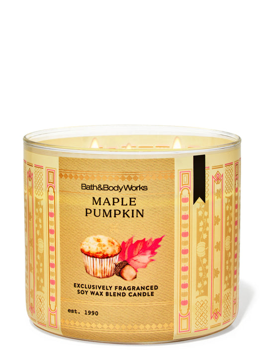 Maple Pumpkin 3 Wick Candle | Vela aromática de 3 mechas - 411 gr