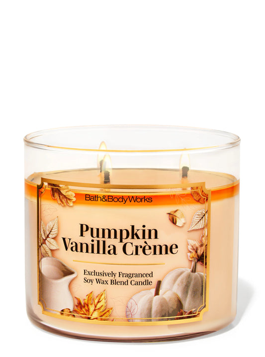 Pumpkin Vanilla Creme 3 Wick Candle | Vela aromática de 3 mechas - 411 gr