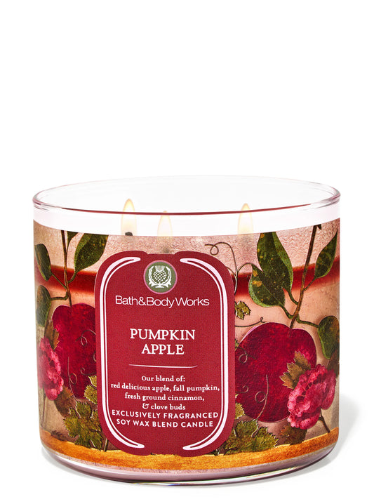 Pumpkin Apple 3 Wick Candle | Vela aromática de 3 mechas - 411 gr