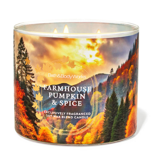 Farmhouse  Pumpkin 3 Wick Candle | Vela aromática de 3 mechas - 411 gr