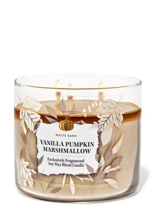 Vanilla Pumpkin Marshmallow 3 Wick Candle | Vela aromática de 3 mechas - 411 gr