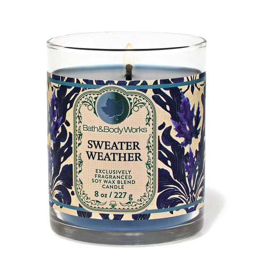 Sweater Weather  1 Wick Candle | Vela aromática de 1 mecha - 227 gr