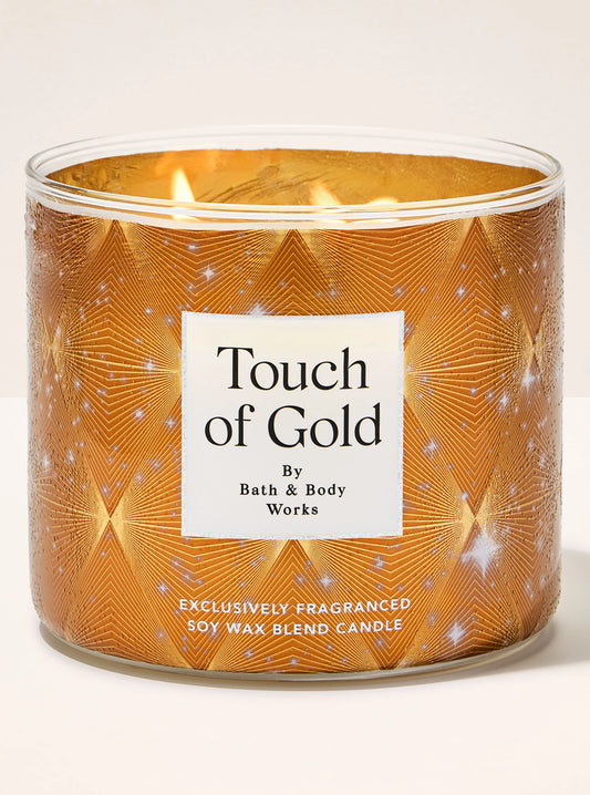 Touch of Gold 3 Wick Candle | Vela aromática de 3 mechas - 411 gr