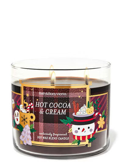 Hot Cocoa and Cream 3 wick Candle | Vela aromática de 3 mechas | 411 gr