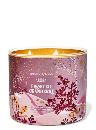 Frosted Cranberry 3 Wick Candle | Vela aromática de 3 mechas - 411 gr