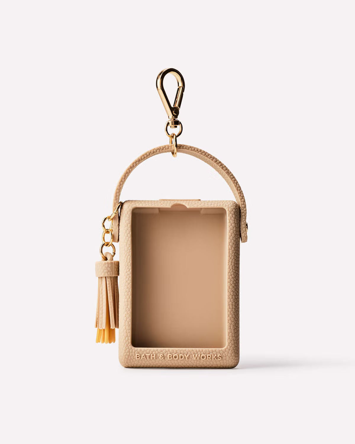Tan Textured Holder with Strap | Soporte para spray de bolsillo