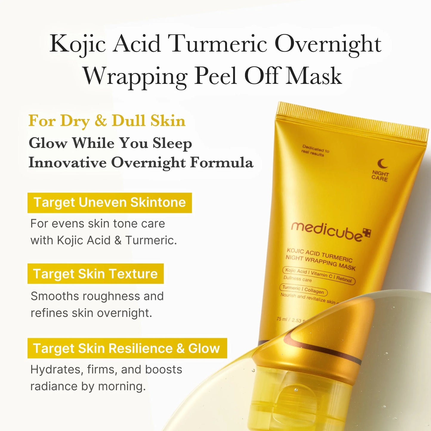 Kojic Acid Turmeric Night Wrapping Mask | Mascarilla nocturna iluminadora