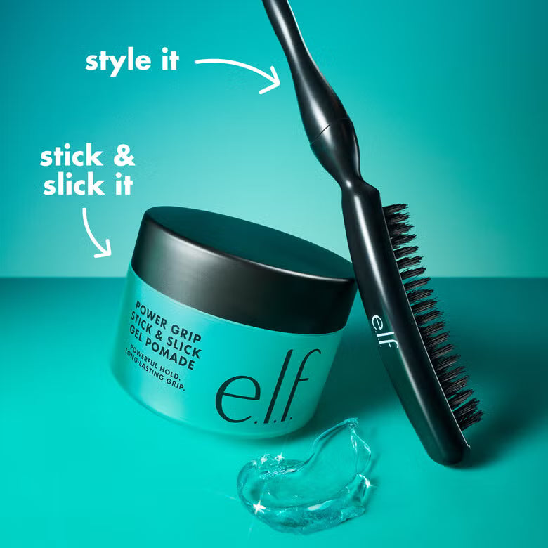 Power Grip Stick & Slick Hair Gel + Brush Bundle