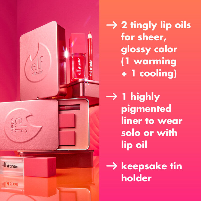 e.l.f. x Tinder Box Lip Trio | Set de Labiales | Edición limitada