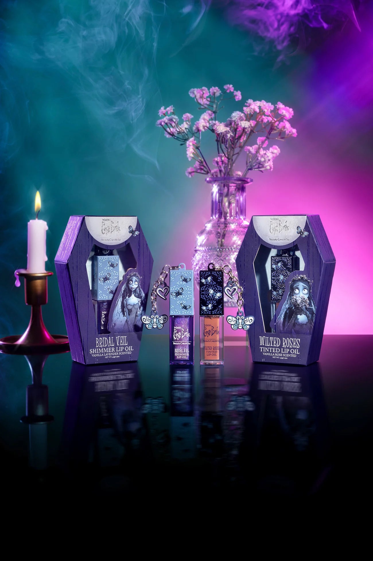 Tim Burton's Corpse Bride X Beauty Creations | Aceite Labial Con Color | Wilted Roses
