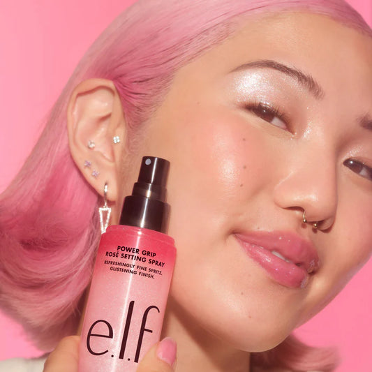 Spray fijador Power Grip Rosé | Fijador de maquillaje con agua de Rosas