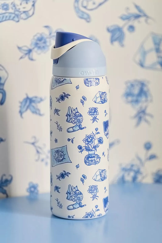 Delft Cat Print |  FreeSip 32 oz | Termo 32 oz