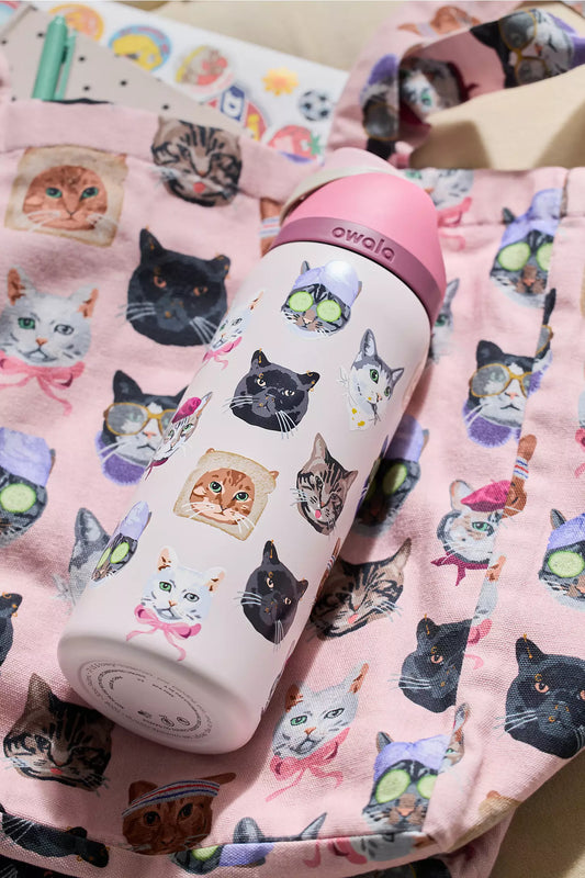 UO Exclusive Cat Collage |  FreeSip Water Bottle | Termo 32 oz