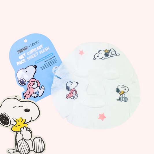 Get Unready Sheet Mask | Mascarilla de tela para rostro | Peanuts - Snoopy