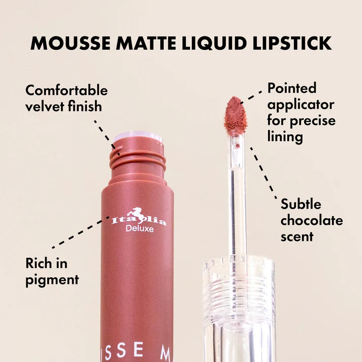 Mousse Matte Liquid Lipstick | Labial líquido matte velvet