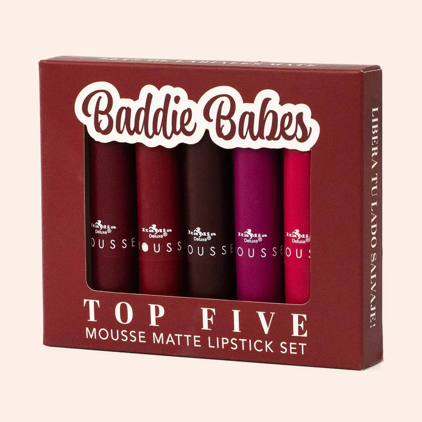 Baddie Babes Top Five Matte Lipstick | Set de Labiales en Barra