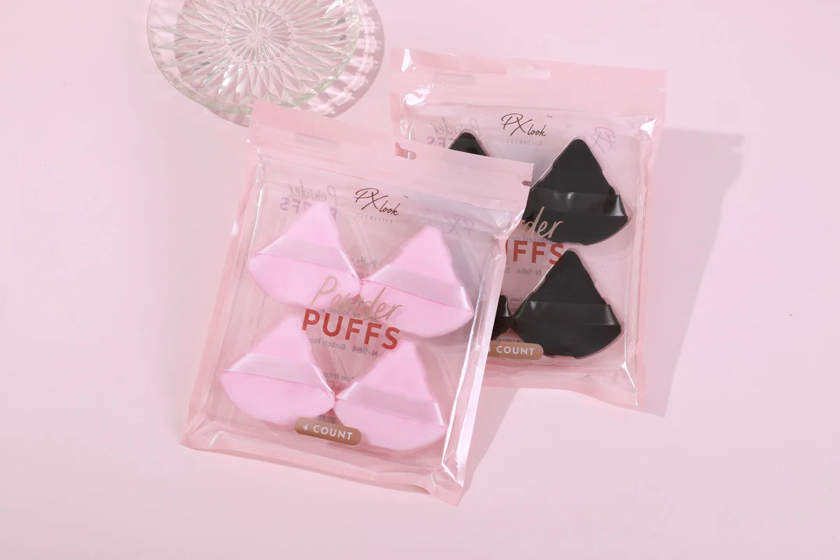 Powder Puff Set | Set de borlas 4pz | Negro