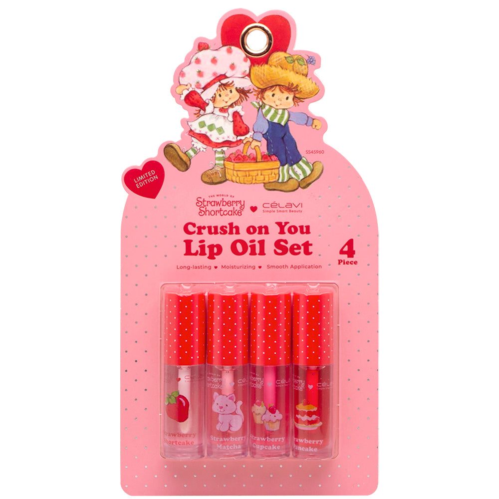 Crush On You Lip Oil Set | Kit de aceite labial gloss |  Strawberry Shortcake | Colección Rosita Fresita