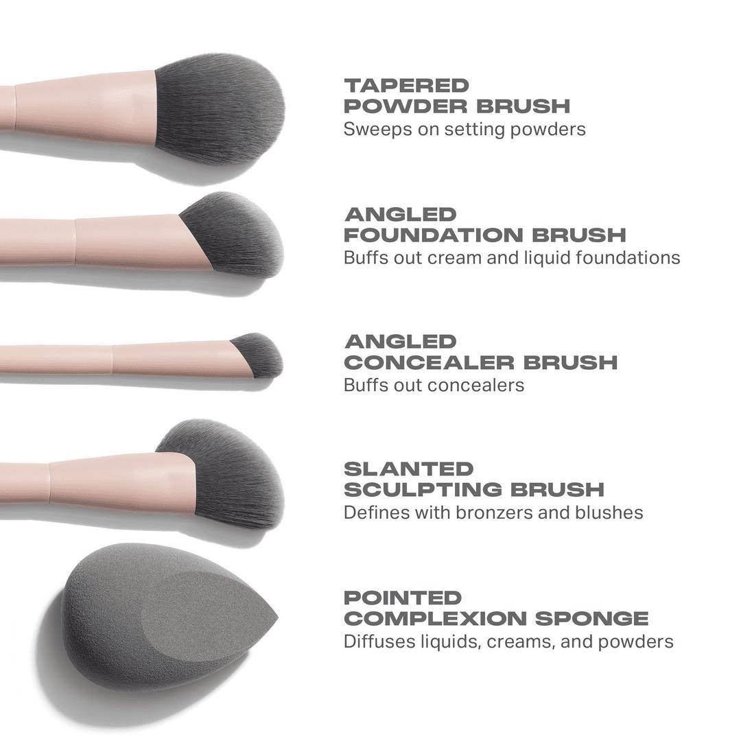 Face Shaping Essentials Bamboo & Charcoal-Infused Face Brush Set | Set de brochas