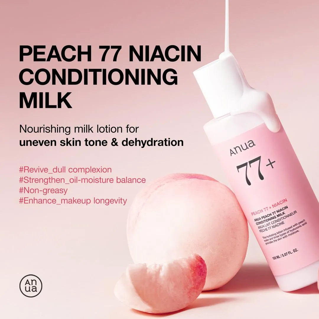 Peach Niacin 77 Conditioning Milk 150ml | Tónico lechoso para rostro