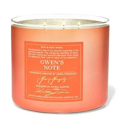 Gwen's Note Candle | Vela 3 mechas | 411gr