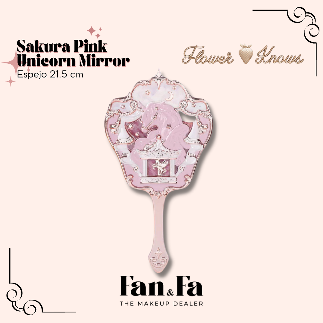 Sakura Pink Unicorn Mirror | Espejo de Mano | PREORDEN