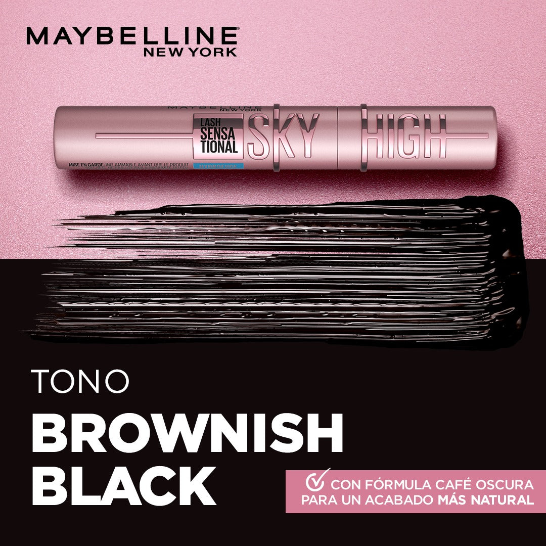 Sky High Mascara |  Waterproof Brownish Black | Rimel Marrón obscuro a prueba de agua
